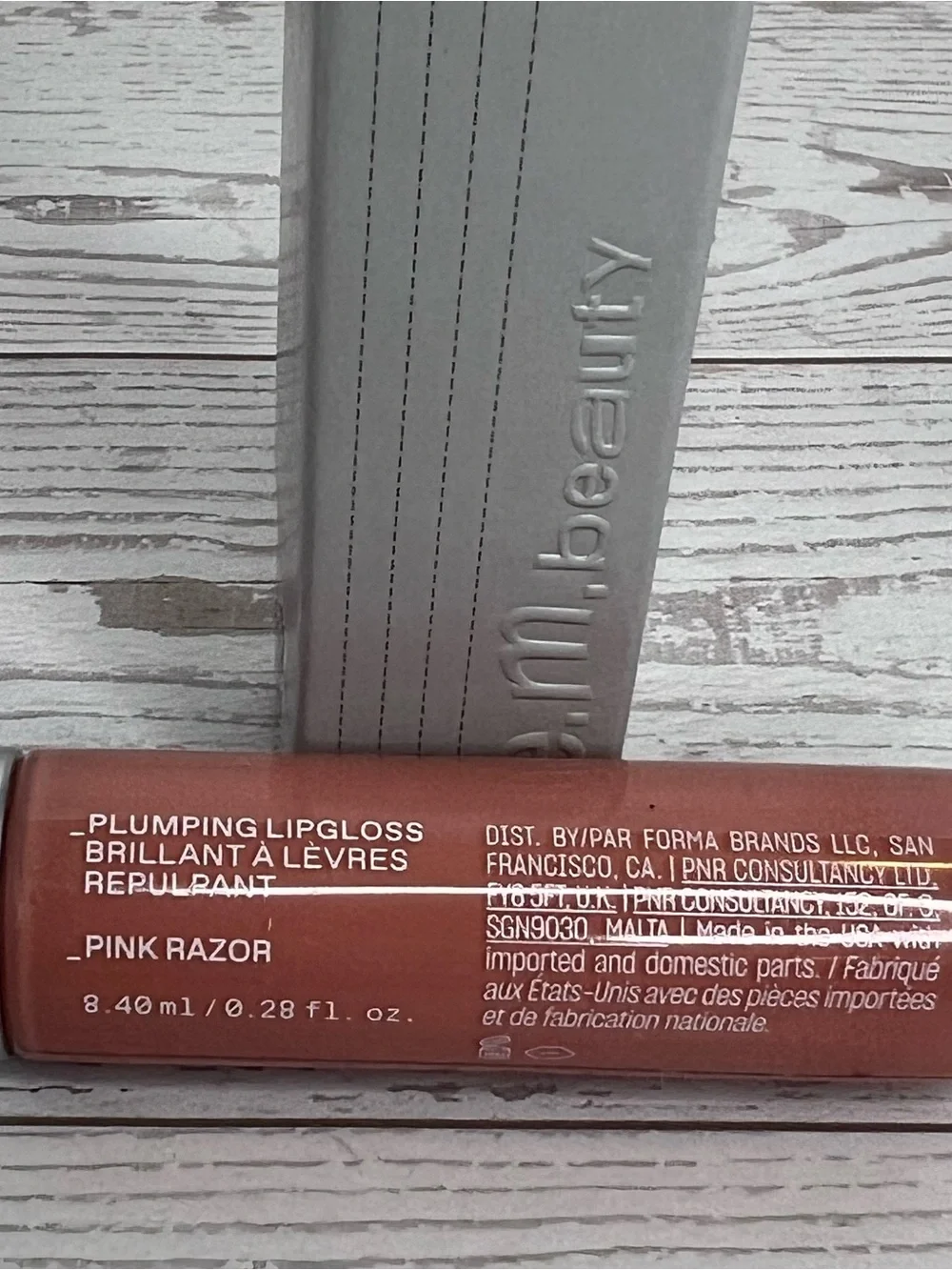 r.e.m. beauty On Your Collar Plumping Lip Gloss — Pink Razor